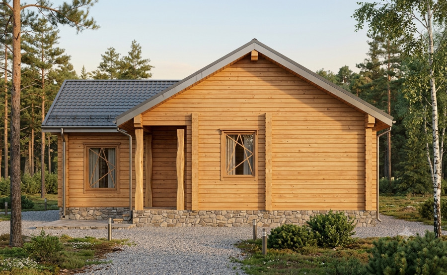 Проект дома Ветеран - 2, 53,4 м²