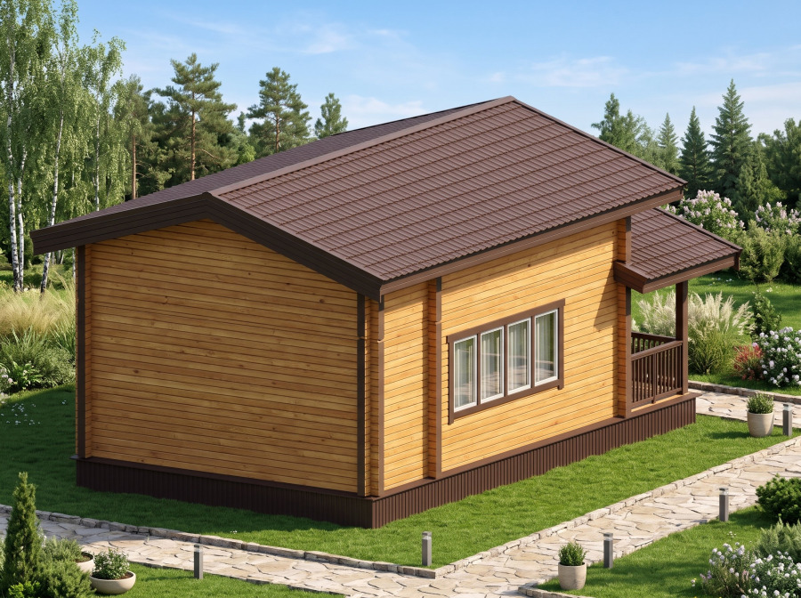 Проект дома Дом 6 × 8 м, 86,3 м²